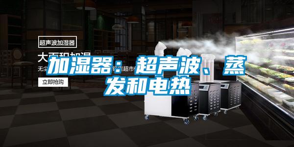 加濕器：超聲波、蒸發(fā)和電熱