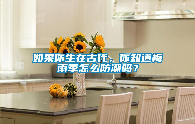 如果你生在古代，你知道梅雨季怎么防潮嗎？