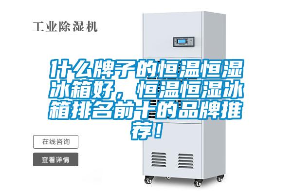 什么牌子的恒溫恒濕冰箱好，恒溫恒濕冰箱排名前十的品牌推薦！