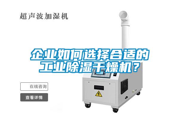 企業(yè)如何選擇合適的工業(yè)除濕干燥機？
