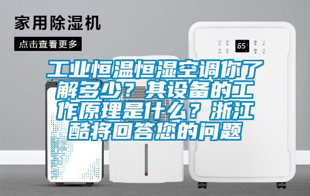 工業(yè)恒溫恒濕空調你了解多少？其設備的工作原理是什么？浙江酷將回答您的問題
