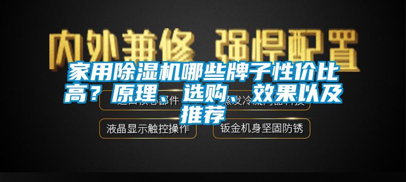 家用除濕機哪些牌子性價比高？原理、選購、效果以及推薦