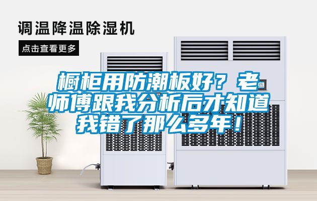 櫥柜用防潮板好？老師傅跟我分析后才知道我錯了那么多年！