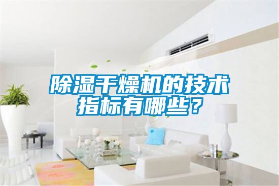 除濕干燥機(jī)的技術(shù)指標(biāo)有哪些？