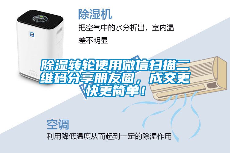 除濕轉(zhuǎn)輪使用微信掃描二維碼分享朋友圈，成交更快更簡單！